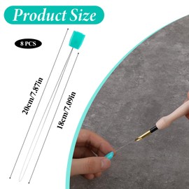8 PCS Long Needle Threaders for Punch Needles, 7.87 Inch Long Embroidery Floss Punch Needle Threader, Needle Threader Tool Stitching Craft Tool for Punch Needles Cross Stitchs DIY Sewing Craft Works