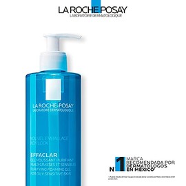 La Roche-Posay Effaclar, Gel Limpiador Facial Purificante para Piel Grasa y Sensible, Anti-imperfecciones y Anti-brillo, con Agua Termal y Zinc, 400 m