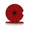 2-Pack Absorbent Car Coasters Red Spider Web - Ceramic &