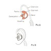 6 Left Medium Flesh Flexible SEMI Custom Ear Mold Insert