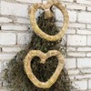 EXCEART Straw Heart Wreath Form 30CM Heart Shape Natural Grapevine