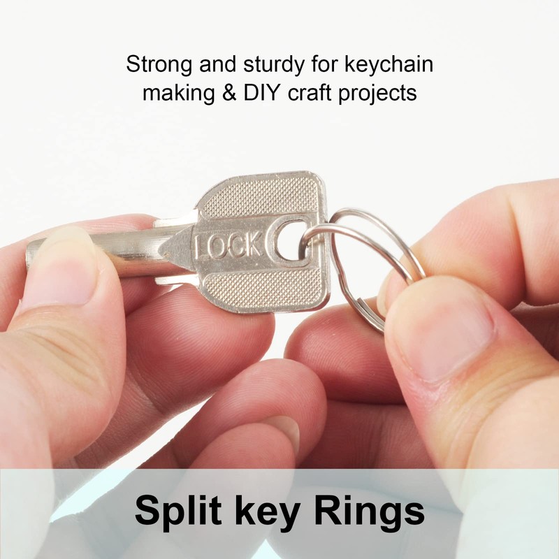 100PCS Split Key Rings Bulk for Keychain and Crafts Keychain