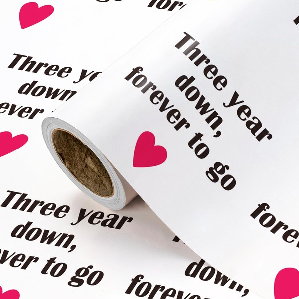 WRAPAHOLIC 3 Year Anniversary Wrapping Paper Roll - Mini Roll