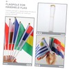 KONTONTY DIY Flagpole 100pcs Plastic Flag Sticks Handheld Flagpoles for