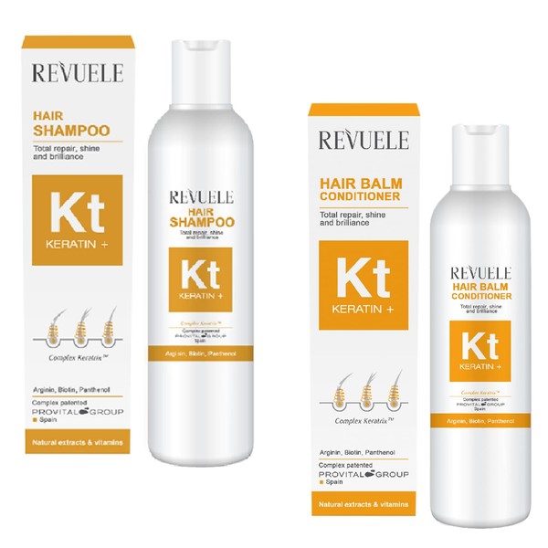 Revuele Keratin Hair Shampoo 200 ml + Balm Conditioner 200