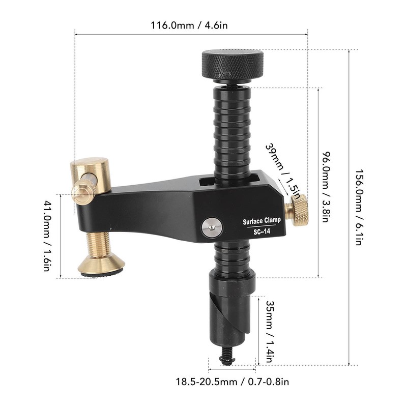 Woodworking Bench Clamp Hold Down Adjustable Aluminum Alloy Workbench Surface