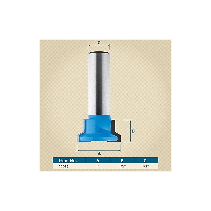 Drawer Lock Router Bit - 1" Dia x 1/2" H