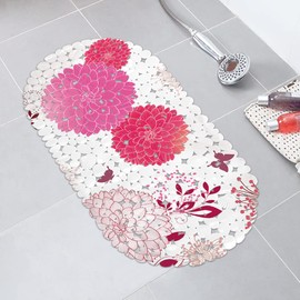 Shower Mat Non Slip Anti Mould, Non Slip Bath Mats for Inside Bath with Drain Holes, Shower Mats for Inside Shower with Suction Cup, Bathtub Mat Machine Washable(Color -1)