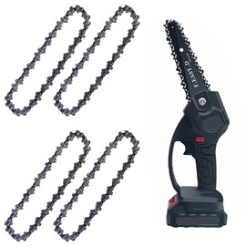 Chainsaw Chain, Pack of 4: Saw Chains, 4 Inch Mini Chainsaw Chain, Replacement Chainsaw Chainsaws, Section 28 for Trimming, Chainsaw, Replacement Chain Accessories