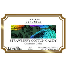 Strawberry Cotton Candy Colombian Coffee (Single Serve K-Cup Pods) (Gourmet, Naturally Flavored, Whole Coffee Beans) (12 pods, ZIN: 577723) - 2 Pack