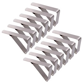 12 Pack Tablecloth Clips, Stainless Steel Picnic Table Clips, Rust Proof Table Cloth Clips, Reusable Table Cloth Holders, Premium Table Cover Clamps for Restaurant Wedding Picnic Party Outdoor Dining
