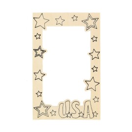 Fun Express Color Your Own Patriotic Picture Frame Magnets – DIY Craft Kit for Kids Perfect Memorial Day 4th of July & Holiday Crafts Creative Activities for Kids Personalize & Decorate – 12 Pieces