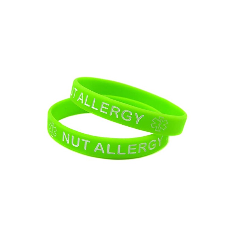 Nut Allergy Medical Alert Awareness Bracelet Wristband Allergic Reaction Peanuts