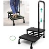 2 Step Stool with Handle, Height Adjustable Stepping Stool, Step