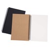 2 Pack A5 Sketchbook Blank Kraft Notebook Notepad Wirebound Spiral