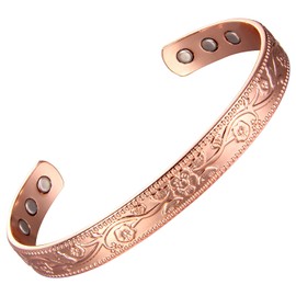 copper bracelet for men copper bracelets for women 99.9% Pure Copper Magnetic Bangle with 6pcs 3500 Gauss Magnets, magnetic bracelets for women and men Jewelry Gift Gifts for Men Women Mom Dad