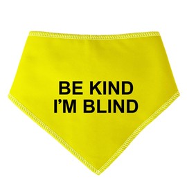 Spoilt Rotten Pets S4 HI VIZ BE KIND I'M BLIND Reflective Dog Bandana. Warning Alert Dog Dogs With Impaired Site, Glaucoma & Cataracts Suitable For Husky, GSD, Newfies & Chow Chow Sized Dogs