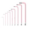 COLFULINE 9 PCS PINK Allen Key Set, Long Ball End