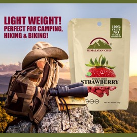 Himalayan Chef Freeze-Dried Strawberry 10g/each (Pack of 10) | Organic Fruit Snacks, Healthy Dried Fruit for Kids & Adults, Freeze-Dried Fruit Snack