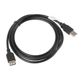 Lanberg ca, USBe, 10cc, 0018/BK USB 2.0 A Male to USB A Female Extender, 1.8 m Black