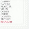 Boston International IHR 3-Ply Paper Napkins, 20-Count Cocktail Size, Reindeer