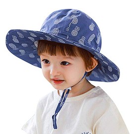 Vivobiniya Baby Sun Hats Kids 2.75in Big fold-up Brim Bucket Hats upf50+UV