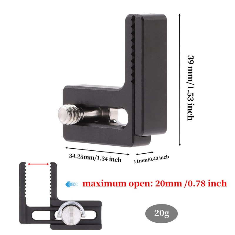 FOTGA HDMI Cable Clamp, Aluminium Alloy Universal Fixator Tether Tool
