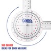 ASA TECHMED 3 Pcs Goniometer Set, 12, 8, 6 Inch