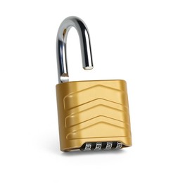 SPARDEE Large Combination Lock, 56mm 4-Digit Padlock with 8mm Shackle, Weatherproof Outdoor Lock for Gate, Fence, Shed, Gym, Toolbox, Locker (Gold-1pk)