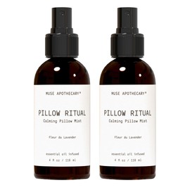 Muse Apothecary Pillow Ritual - Aromatic, Calming and Relaxing Pillow Mist, Linen and Fabric Spray - Infused with Natural Aromatherapy Essential Oils - 4 oz, Fleur du Lavender, 2 Pack