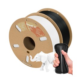 DURAMIC 3D TPU Filament 1.75mm Black White Flexible Filament 95A, Soft TPU 3D Printing Filament, 1kg Spool, Dimensional Accuracy +/- 0.05mm, Black White 2 Pack