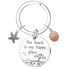 Beach Lovers Keychain Gift Summer Vacation Gift for Beach Lover Birthday Christmas Graduation Gift for Beach Lover Gifts