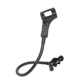 DASNTERED Microphone Stand, 360 Degree Adjustable Microphone Arm Stand, Anti-Scratch Suspension Scissor Stand with Clip for Office, Home, KTV (Black)