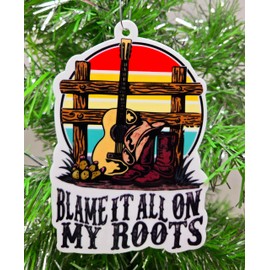 Country Music Ornament Blame It On My Roots