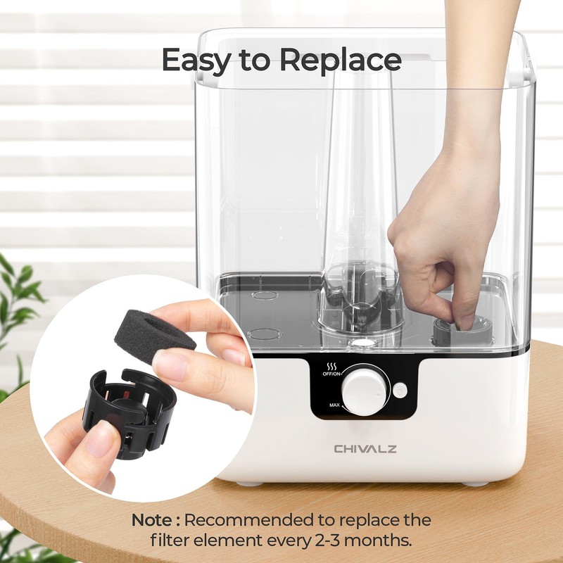 CHIVALZ Humidifier Replacement Filters 10 Pack + Aroma Pads 10