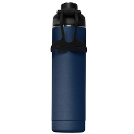 ORCA Hydra 22oz | Insulated, Stainless Steel Water Bottle with Powder Coat Finish & Silicone Grip Whale Tale Handle, Dishwasher Safe Sports Bottle — Navy