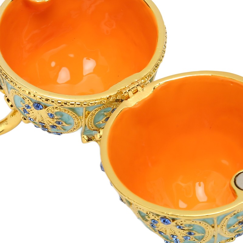 Egg Trinket Box Enamelled Jewelry Box Zinc Alloy Exquisite Jewelry