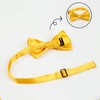 Alizeal Boy's Solid Banded Adjustable Length Pre-tied Bow Tie (Yellow)