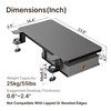 PEGZONE Desk Extender Tray, 24" x 14.4" Clamp On Desk