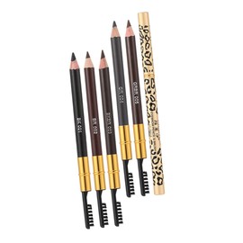 MERRYHAPY 5pcs Double Ended Eyebrow Pencil Eyebrow Pencils Eyebrow Tool Brow Pen Brush Eyeliner Pencils Brow Pencil with Brush Cosmetic Tool Makeup Tool Makeup Pencils Abs (shell)