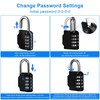 MOXYOY G0018 Combination Padlock 4 Digit Locker for Gym, Black