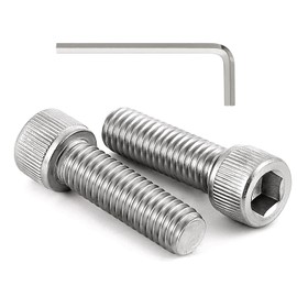 Dayalo Pack of 50 M2 x 20 screws, cylinder head screws, cylinder screws with hexagon socket, flat head screws, stainless steel A2 V2A, fully threaded, hexagon socket screws with key