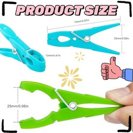 72 PCS Colorful Clothespins,Windproof Laundry Pegs,Multifunctional Laundry Pegs for Drying Clothes,Strong Windproof Clip for Outdoor,Clothesline Crafts Picture Clips Food Package Clips