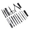 16pcs Stainless Steel Nail Clipper Eyebrow Scissors Pedicure Knife Manicure