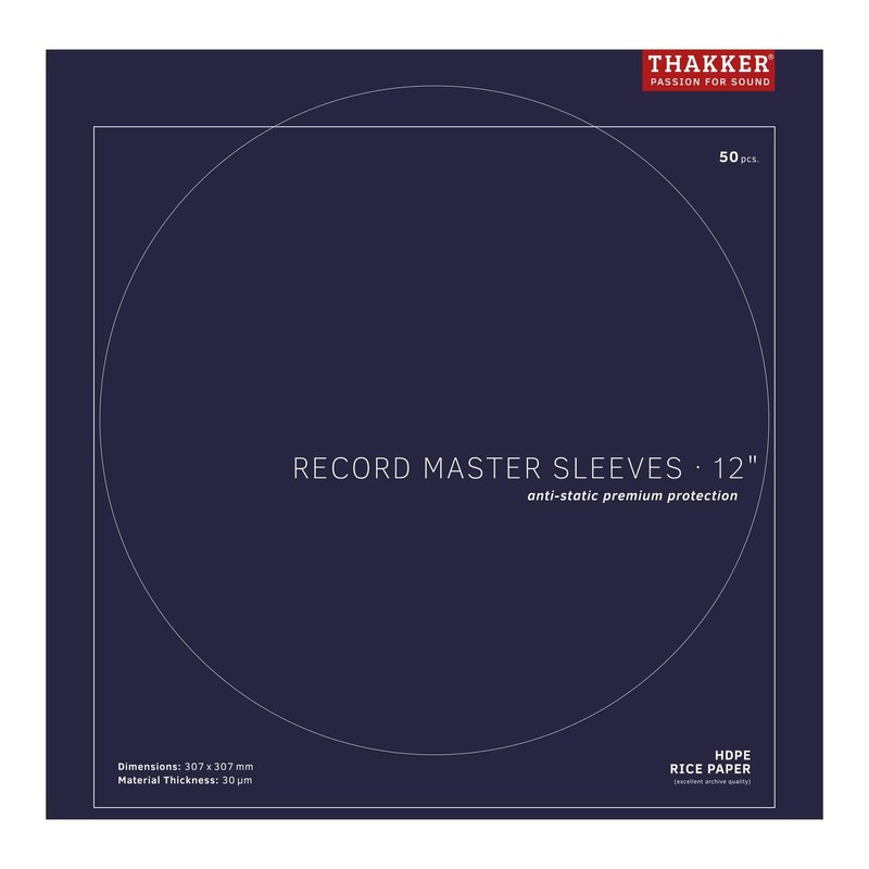 THAKKER Record Master Sleeves - 50 Anti-Static Inner Sleeves |