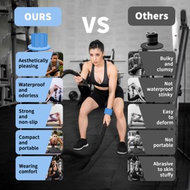 Wrist Weights Set of 2(1Lbs Each), Adjustable Silicone Weight Bracelets for Women & Men, Wearable Ankle/Wrist Weights Suitable for Yoga, Pilates,Dance, Jogging (Blue)