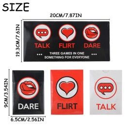 GWAWG Date Night Cards,3 In 1 Couples Card Game,Date Night Box Set with Conversation Starters, Flirty Games and Cool Dares