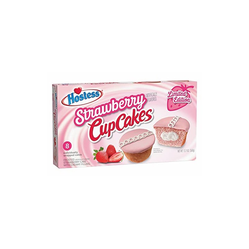 Hostess CupCakes [One 8 Count Package] (Strawberry)