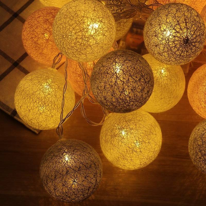 LED Light String LED Cotton Thread Ball String Light Decorative