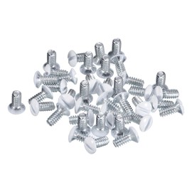 uxcell 240Pcs Wall Plate Screws, 3/8" Long 6-32 Thread Outlet Screws White Oval Head Milled Slot Panel Switch Plate Screws for Wall Light Electrical Cover Panel Replacement